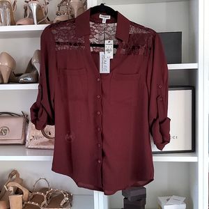 Express Portofino Shirt Slim Fit Convertible Sleeve